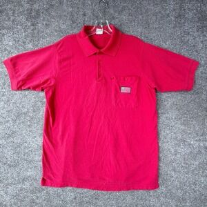 Haband‎ Polo Shirt Mens Red Short Sleeve Side Slit Casual Outdoor Golf Tennis